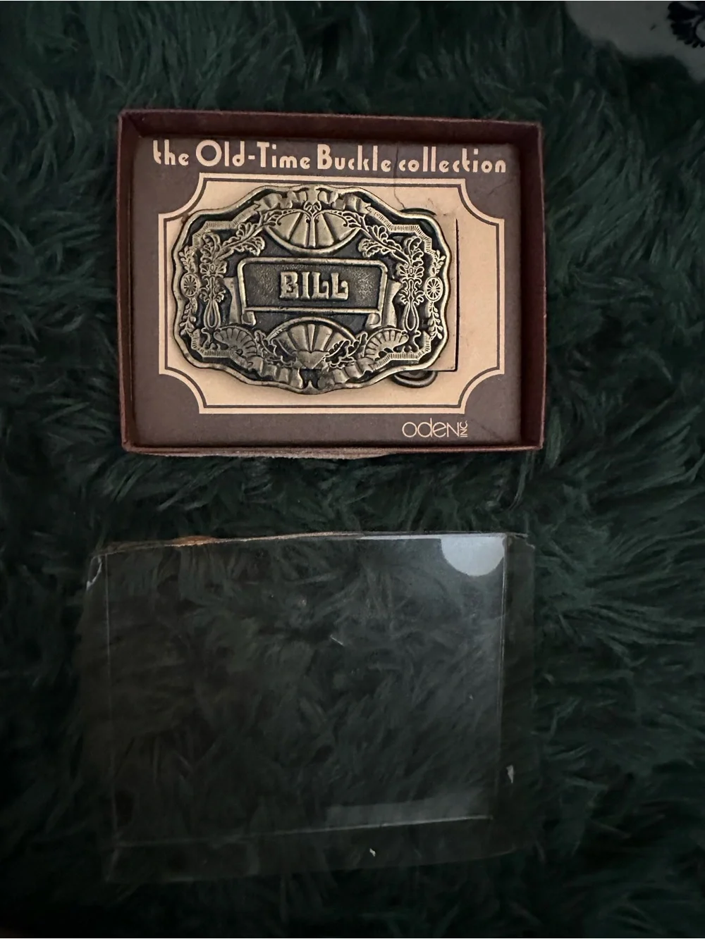 Vintage Oden Inc. “Bill”  Western Belt Buckle w/ Box Old-Time Buckle Collection